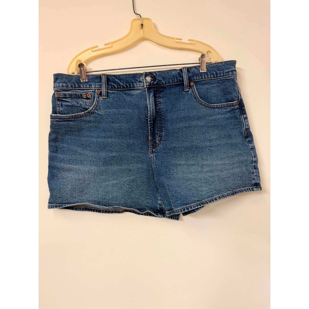 Madewell Womens Sz 33 The Perfect Mid-Length Jean Shorts Medium Wash Blue Denim